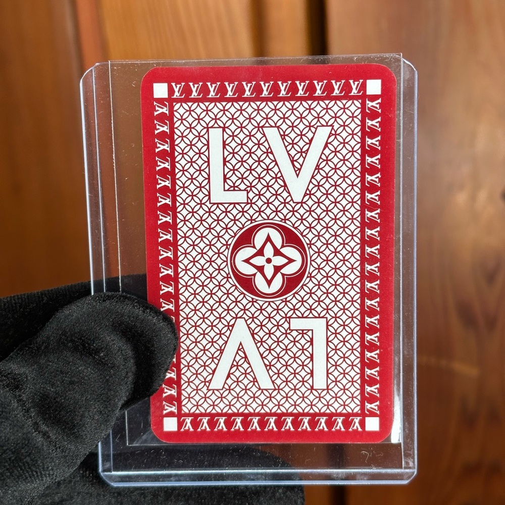 Louis Vuitton Red and White Playing Card